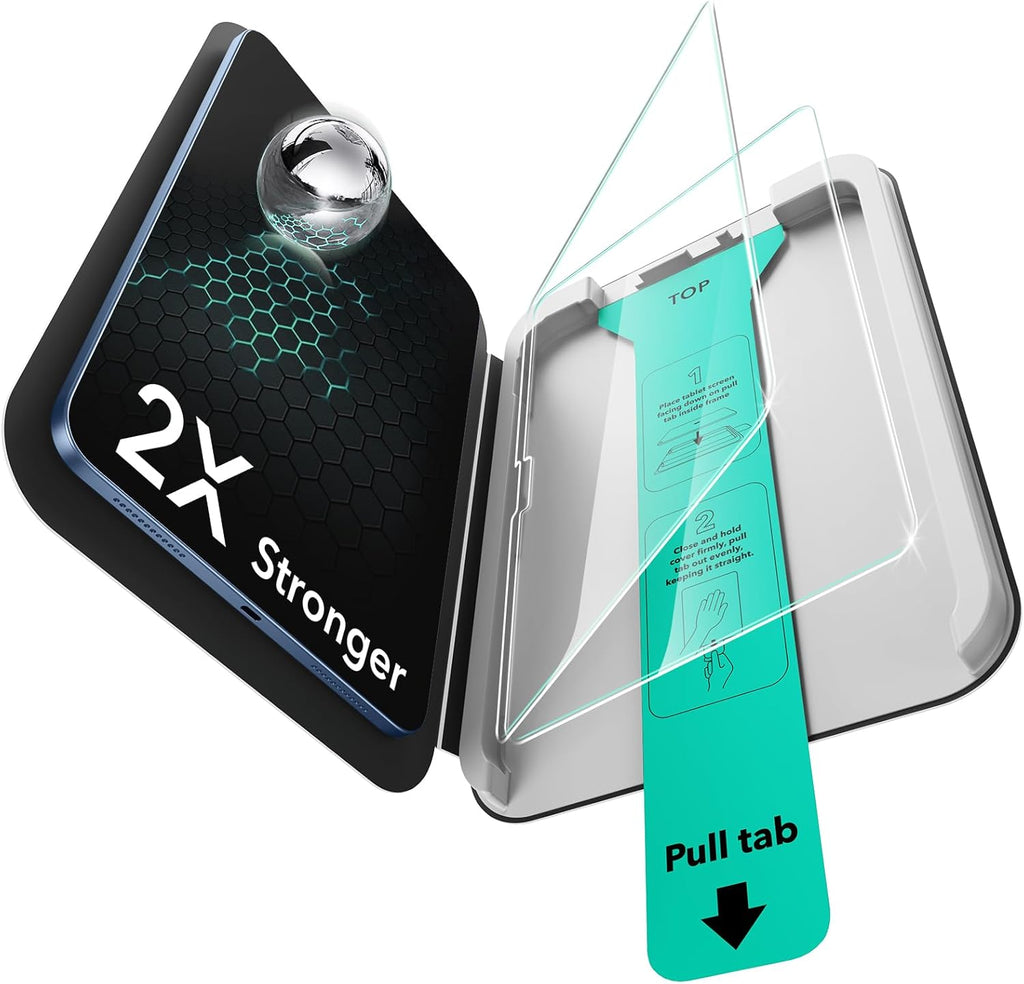 ESR 2 Pack Screen Protector for iPad A16 11th/10th Generation (11 Inch/10.9, 2025/2022), 9H Tempered Glass Film with UltraFit Tray, Apple Pencil Support, Scratch Resistant, HD Clarity, Bubble Free