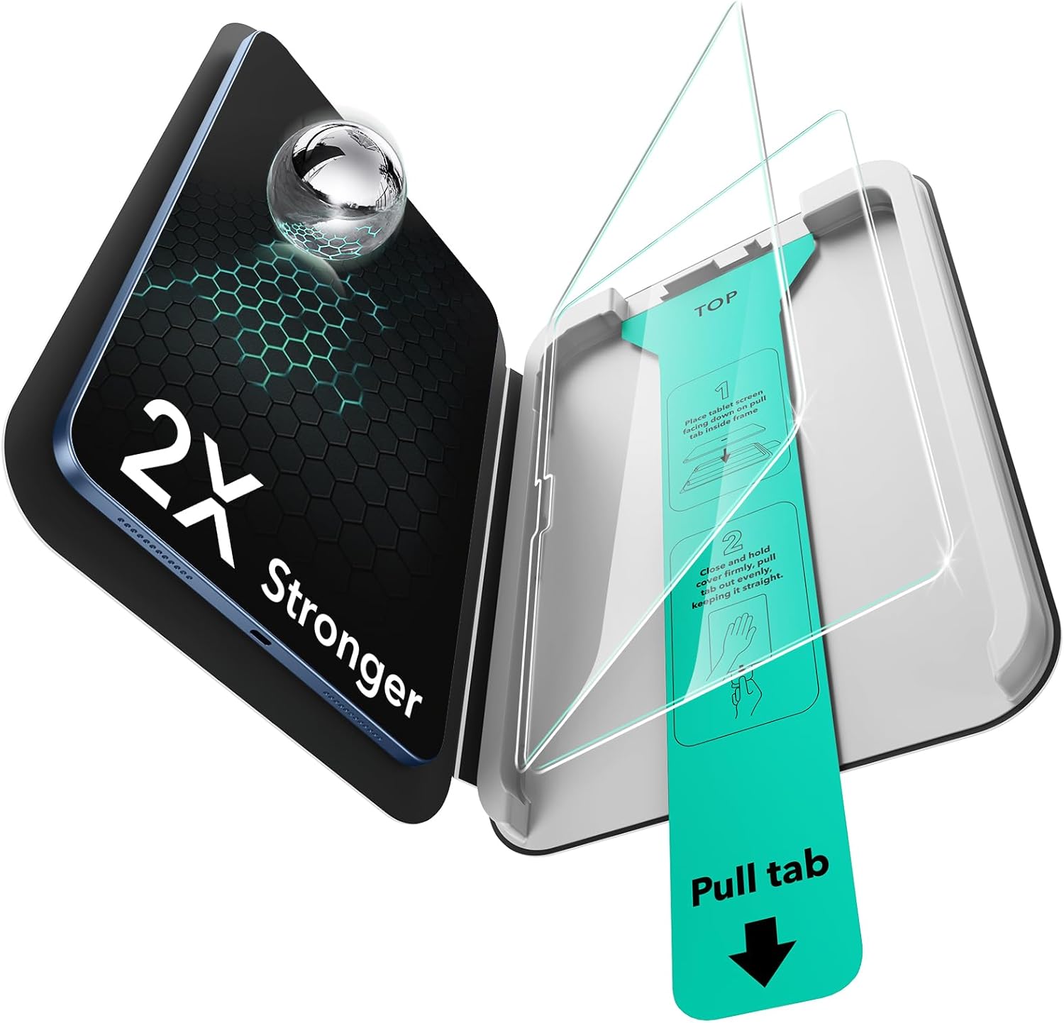 ESR 2 Pack Screen Protector for iPad A16 11th/10th Generation (11 Inch/10.9, 2025/2022), 9H Tempered Glass Film with UltraFit Tray, Apple Pencil Support, Scratch Resistant, HD Clarity, Bubble Free