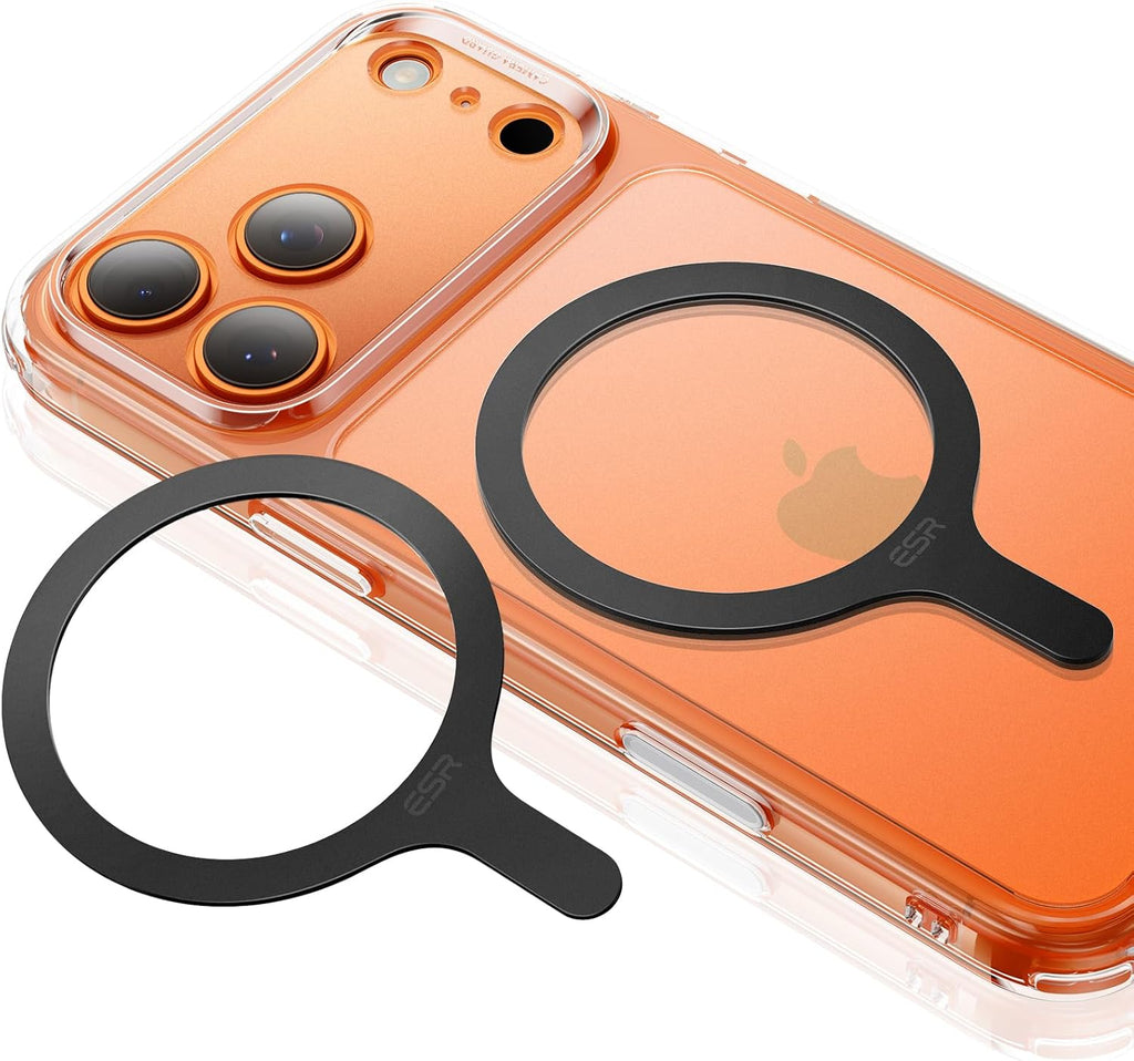 ESR for MagSafe Sticker 360, MagSafe Ring Magnet, 2 Pack Magnetic Ring, Universal Magnetic Wireless Charger Conversion Kit for iPhone 17/16/16e/15/14/13/12/11, Samsung Galaxy, Google Pixel 10, Black