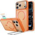 ESR for iPhone 17 Pro Max Case with Stand, Camera Control Cover Compatible with MagSafe, Military-Grade Drop Protection Magnetic Phone Case, Scratch-Resistant Back Cover,Frosted Orange