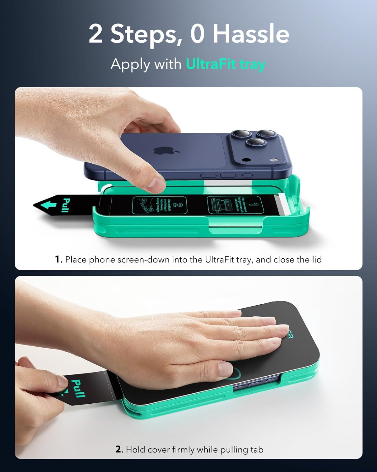 ESR 3 Pack 9H+ Glass for iPhone 17 Pro Max Screen Protector, [Military-Grade Shatterproof], with AR Anti-Reflective Technology, Armorite Ultra-Tough Tempered Glass with Ultra Fit Tray