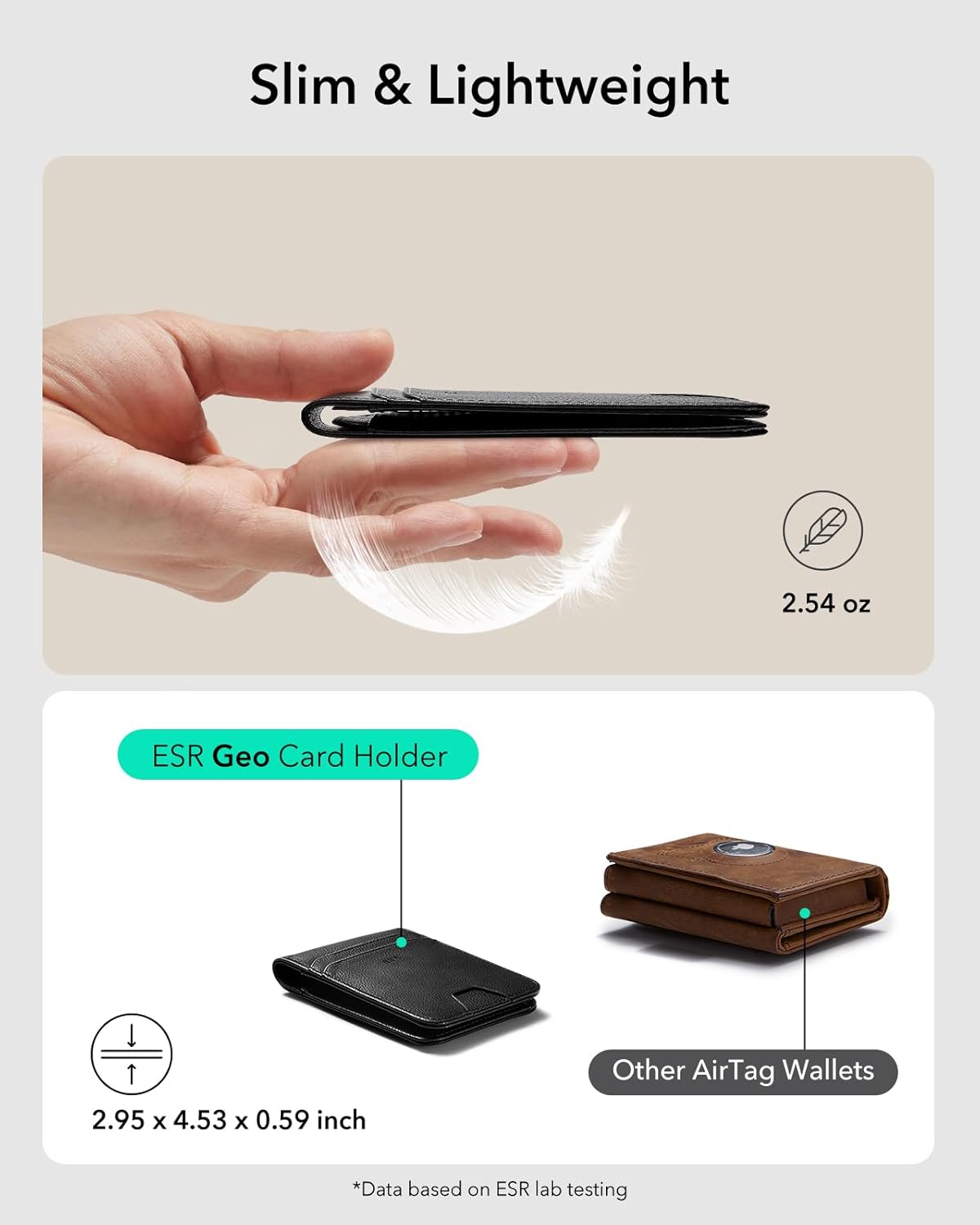 ESR Geo Wallet with Find My Functionality, RFID Blocking, Holds up to 11 Cards, Slim and Smart Wallet for Men, Replacement for AirTag Wallet Tracker(iOS Only, Not for Magsafe), Twillingt Black