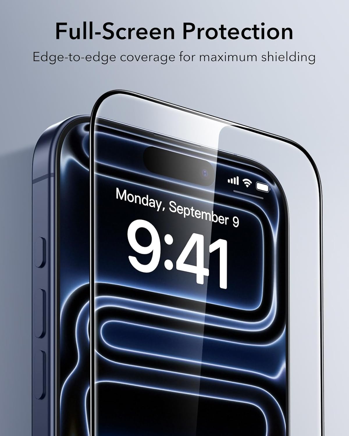 ESR 3 Pack for iPhone 17 Pro Max Screen Protector, Military-Grade Shatterproof, 9H Hardness, Full Coverage Tempered Glass with Ultra Fit Tray