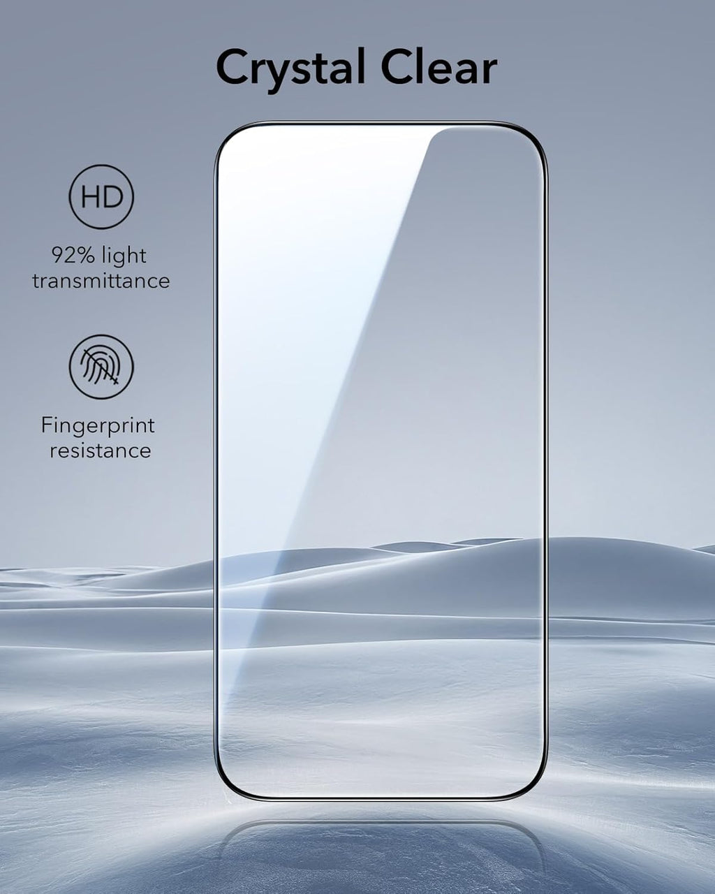 ESR 3 Pack for iPhone 17 Pro Max Screen Protector, Military-Grade Shatterproof, 9H Hardness, Full Coverage Tempered Glass with Ultra Fit Tray