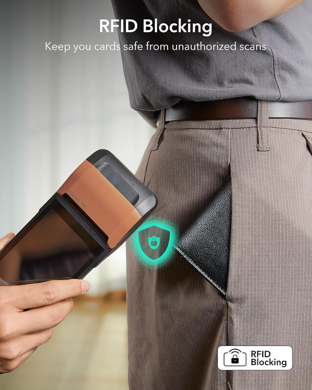 ESR Geo Wallet with Find My, RFID Blocking, Wallet for Men, Wallet Tracker(iOS 14.5 Above Only), Holds 9 Cards and 15 Bills, Replacement for AirTag Wallet, Slim Bifold Card Holder, Twillingt Black