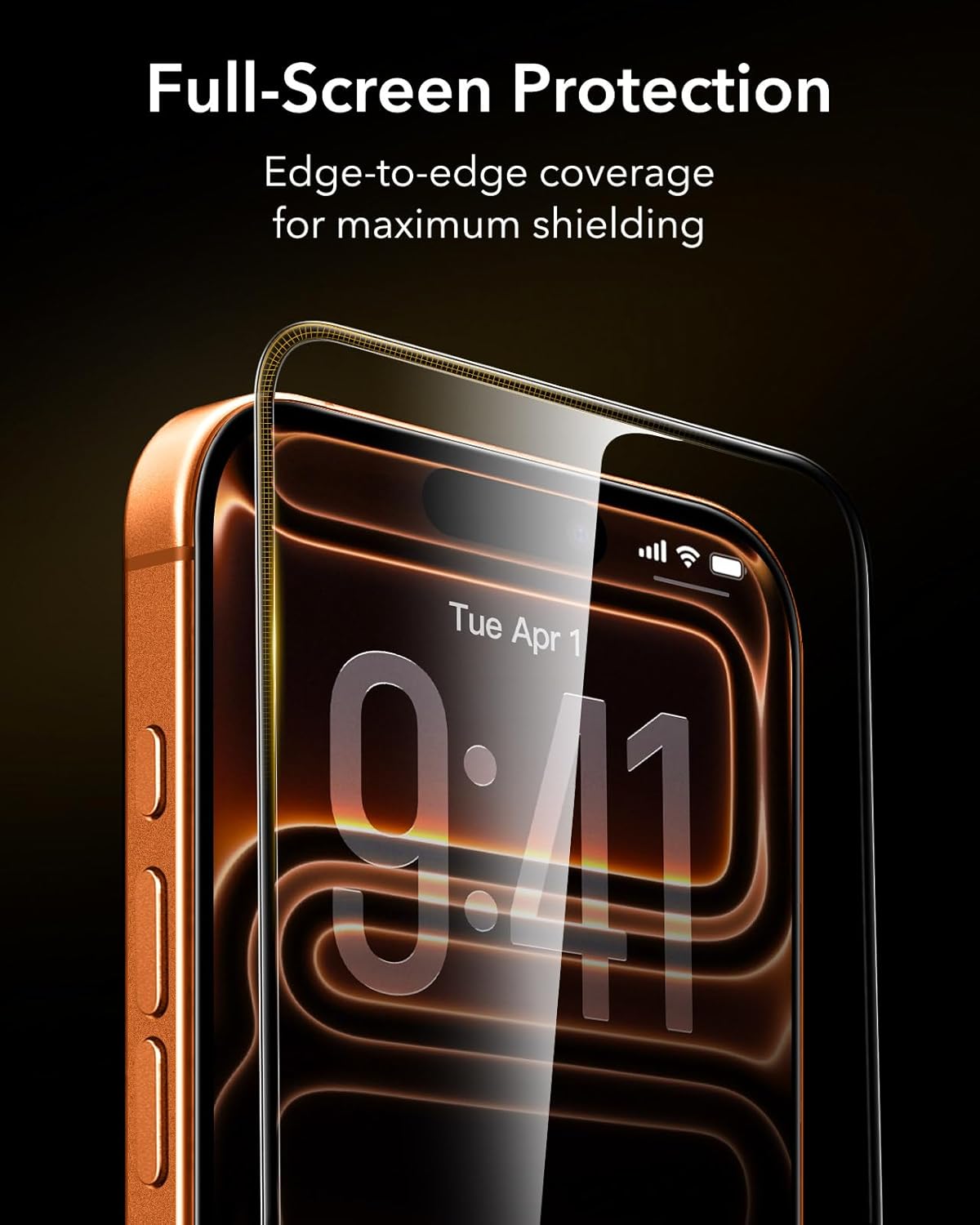 ESR Accessory Glass by Corning™ 3 Pack 9H+ Glass for iPhone 17 Pro Max Screen Protector, with AR Anti-Reflective Technology, Military Grade Shatterproof & Durable with UltraFit Tray