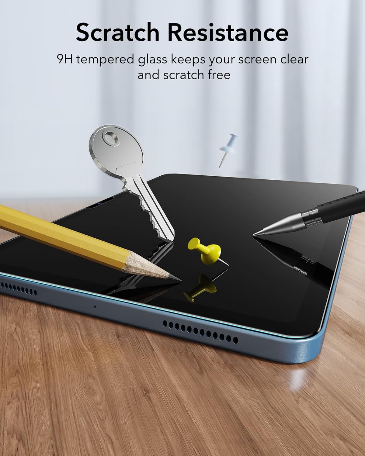 ESR 2 Pack Screen Protector for iPad A16 11th/10th Generation (11 Inch/10.9, 2025/2022), 9H Tempered Glass Film with UltraFit Tray, Apple Pencil Support, Scratch Resistant, HD Clarity, Bubble Free