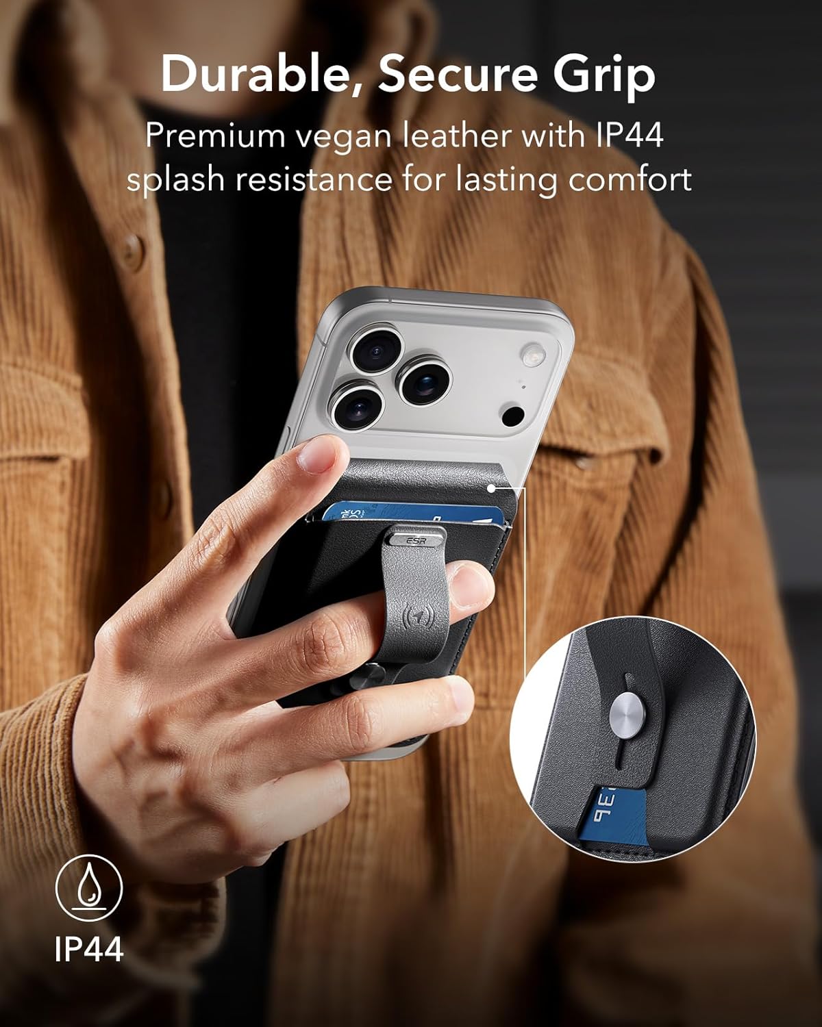 ESR Geo for Magsafe Wallet with Full Find My Functionality,5 Card-Holder, RFID Blocking, Magnetic Wallet for iPhone 17/16/15/14/13/12 Series, with Adjustable Stand, Black