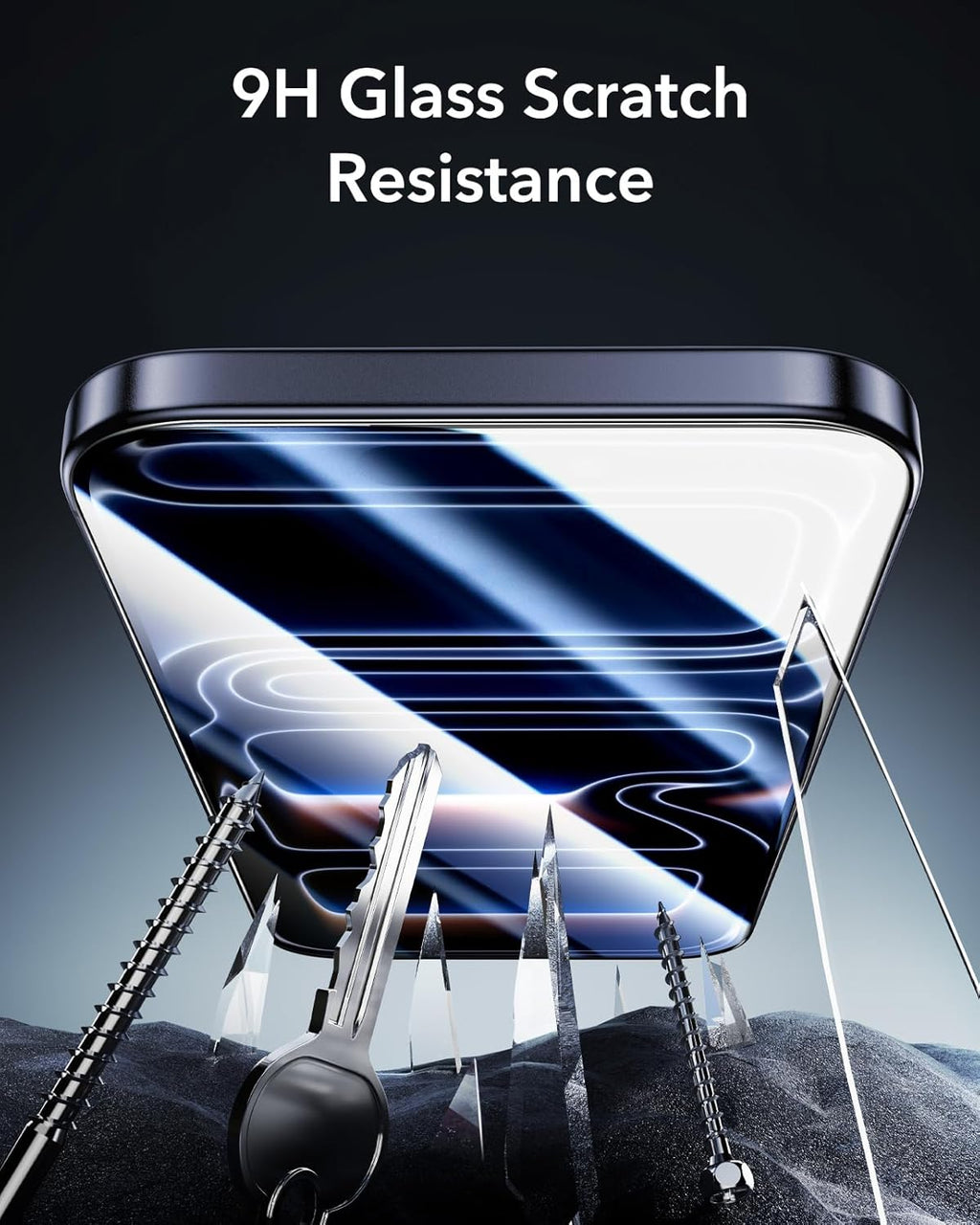 ESR 3 Pack 9H+ Glass for iPhone 17 Pro Max Screen Protector, [Military-Grade Shatterproof], with AR Anti-Reflective Technology, Armorite Ultra-Tough Tempered Glass with Ultra Fit Tray